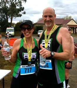 Winners are grinners! Me and Stuart ... We WILL be Marathoners.